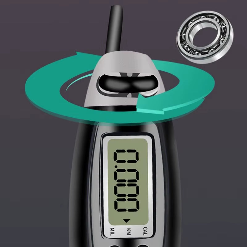 Electronic Counting Jump Rope with Steel Wire - Cordless Dual-Use Smart Aerobic Exercise for Students