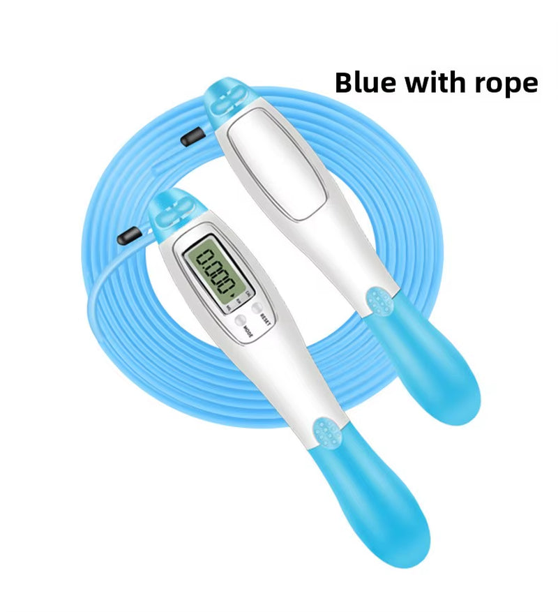 Electronic Counting Jump Rope with Steel Wire - Cordless Dual-Use Smart Aerobic Exercise for Students