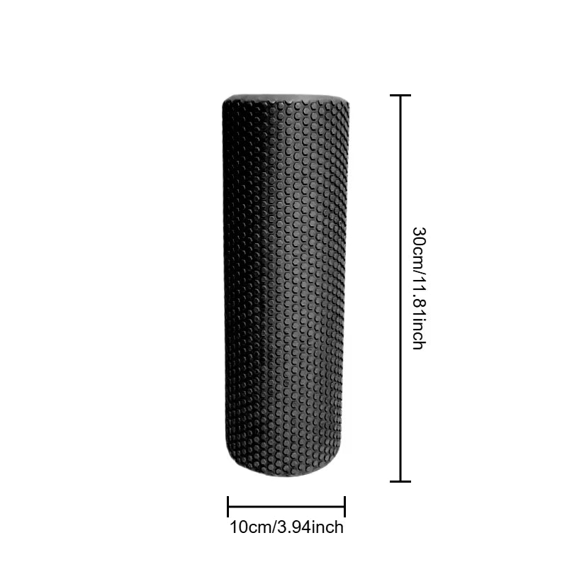 Hexagonal Yoga Roller - EVA Foam Cylinder for Pilates and Home Workouts (Diameter: 9.5 cm, Length: 29.7 cm)