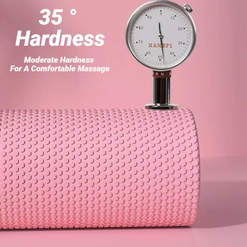 Hexagonal Yoga Roller - EVA Foam Cylinder for Pilates and Home Workouts (Diameter: 9.5 cm, Length: 29.7 cm)