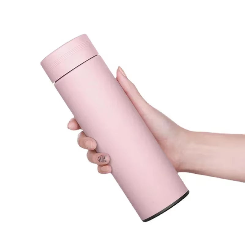 500ml Stainless Steel Smart Water Bottle with Temperature Display - Leakproof Vacuum Thermos for Coffee and Milk - Ideal Christmas Gift